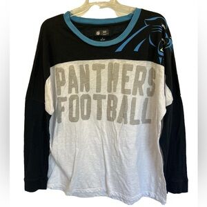 Carolina Panthers NFL Team Apparel Rare long sleeve T w cutout in back